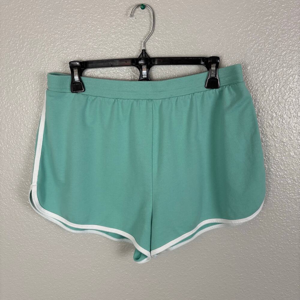 No Boundaries Size XL 15-17 Seafoam Green White Mini Booty Shorts Gym Athleisure